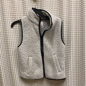 Grey sherpa vest